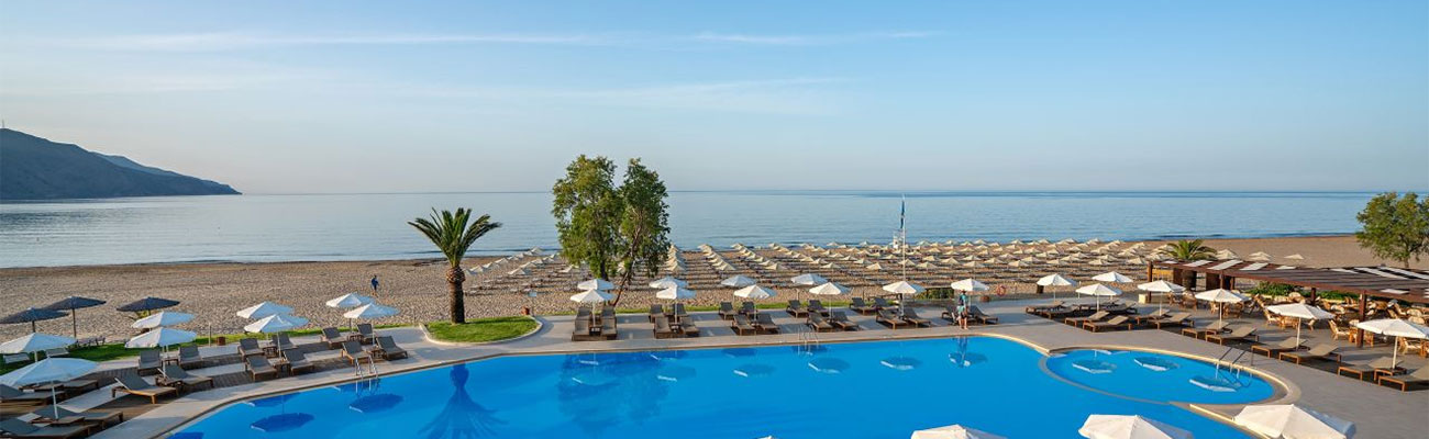 Beachfront vacation on Crete for you, the experts´collection  from 3-5 Star hotels.