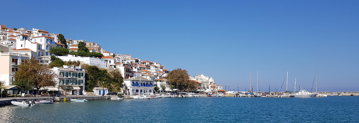 Skopelos - small bays away from mass tourism. Ideal for a combination with Skiathos.