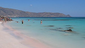 Baden beim Traumstrand von Elafonissi